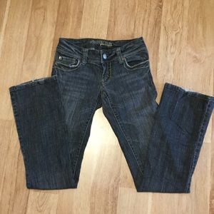 American Eagle Faded Black Stretch Jeans Size 0